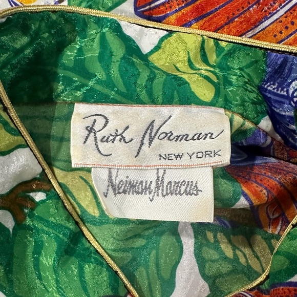 Ruth Norman Neiman Marcus Vintage Jungle Print Mumu Fits M to XL Loungewear - Picture 8 of 11